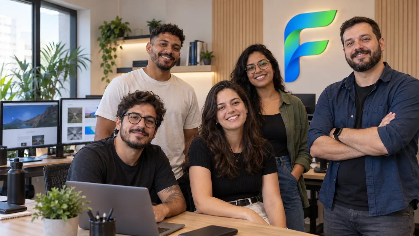 Equipe multidisciplinar da Fazer Sites, empresa de desenvolvimento de sites em São Paulo